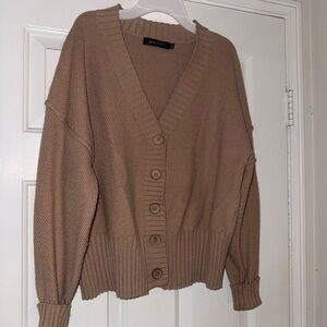 Forever 21 Tan Knit Cardigan
